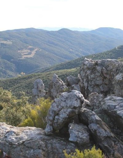 point de vue lors du trail du dénivelé de Noel à Bouleternère en Roussillon Conflent dans les Pyrénées Orientales