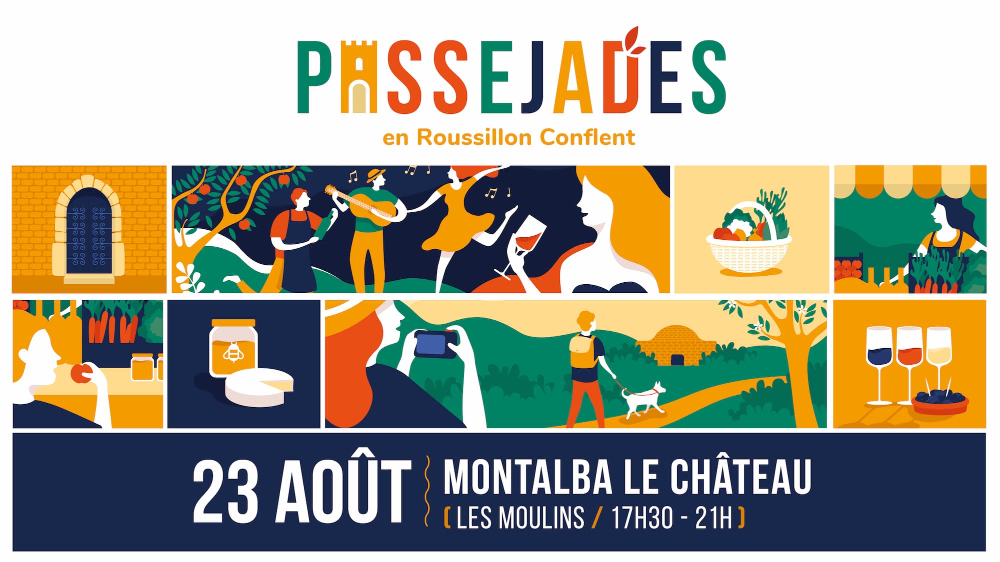 affiche passejades montalba le chateau en roussillon conflent dans les pyrénées orientales