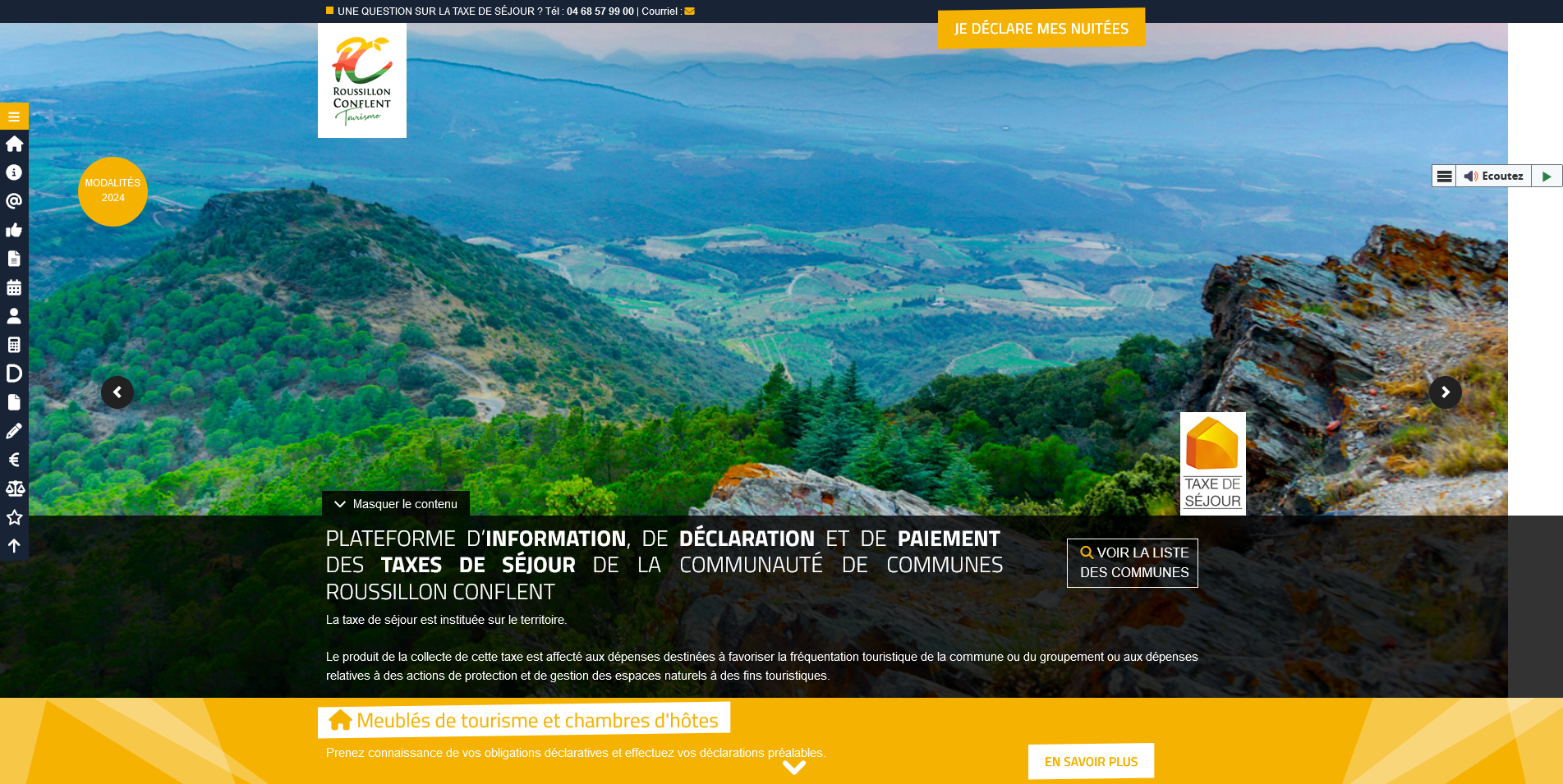 affiche du livret taxe de séjour à destination des hébergeurs en roussillon conflent